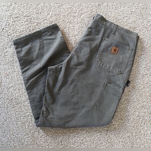 Carhartt B136 MOS Double Knee Carpenter Canvas Pants 44 x 32 Loose Original EUC